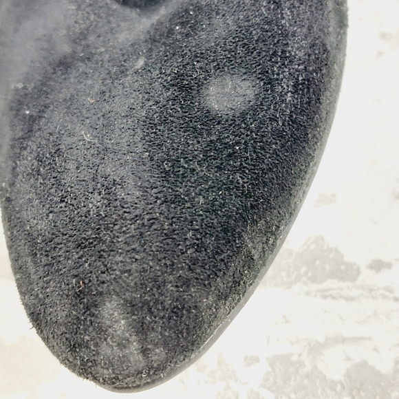 Guess Black Leather Side Zip Suede Heels Mid-Calf Boots F914 - Picture 13 of 14